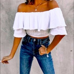 Linda smocked cotton smocked top! Brand new!